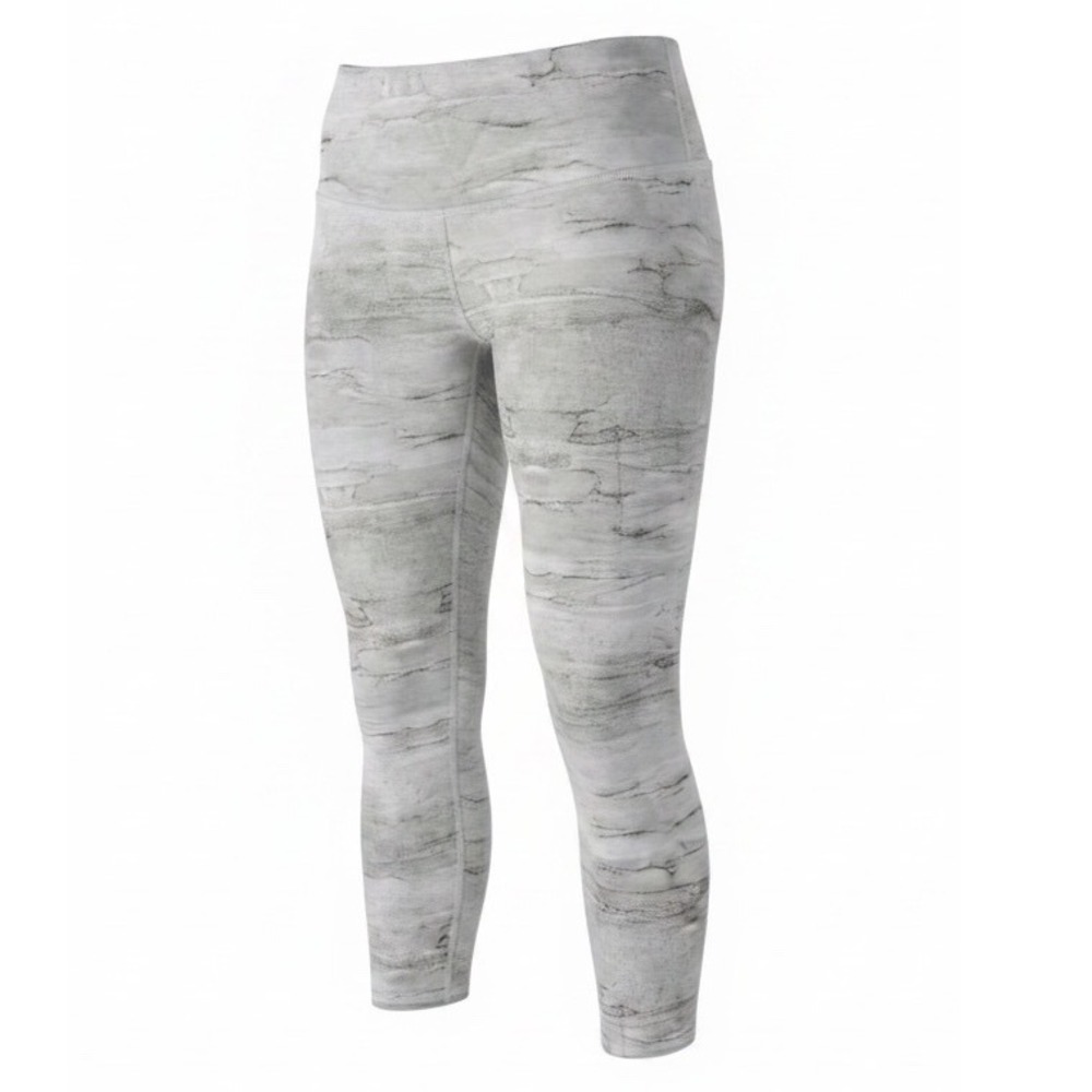 Alo Yoga Womens Gray Marble Print High Waist Cropped‎ Leggings RN 87370 Size XS